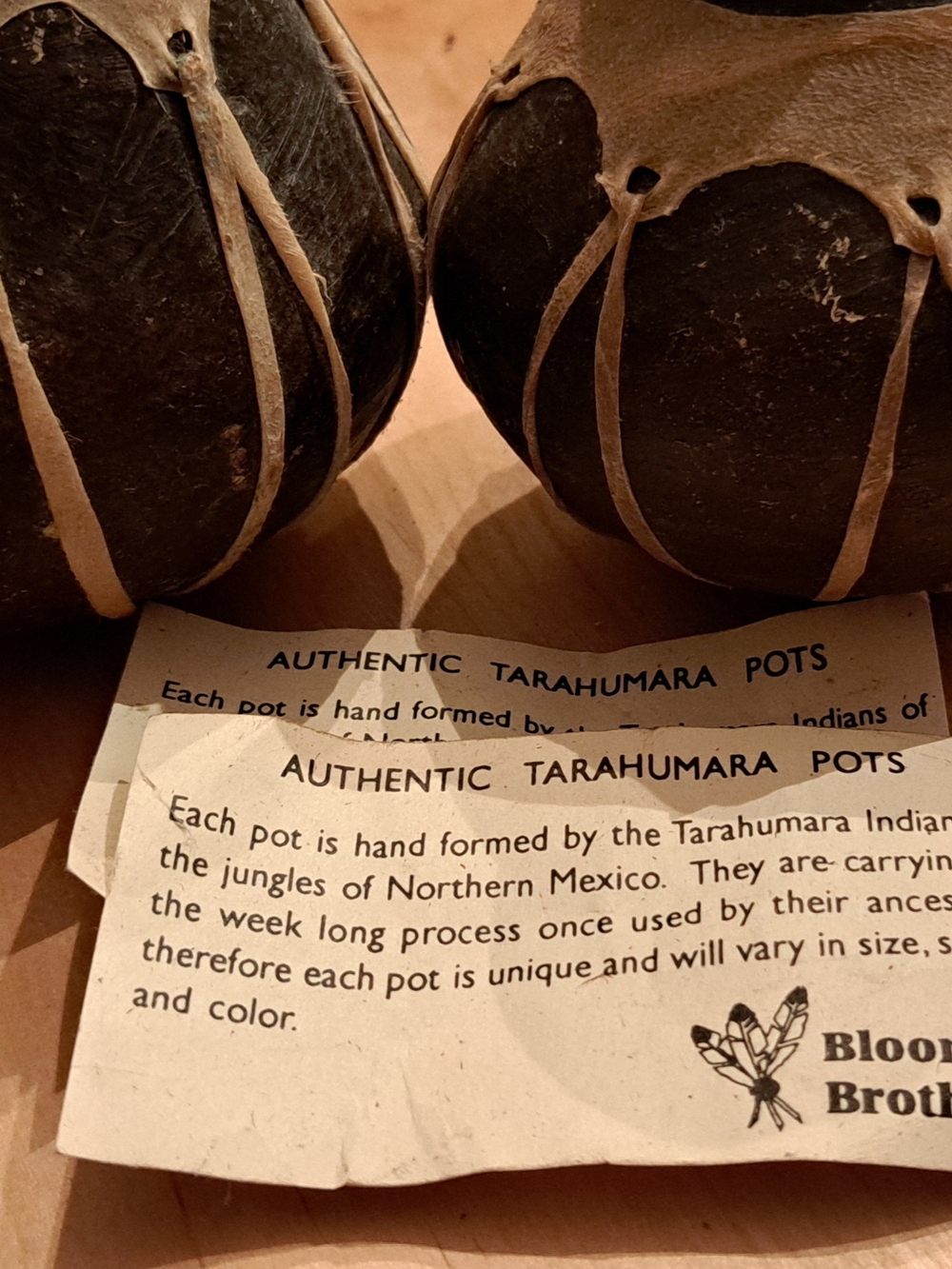 Authentic Tarahumara Handcrafted Brown and Black Decorative Pots